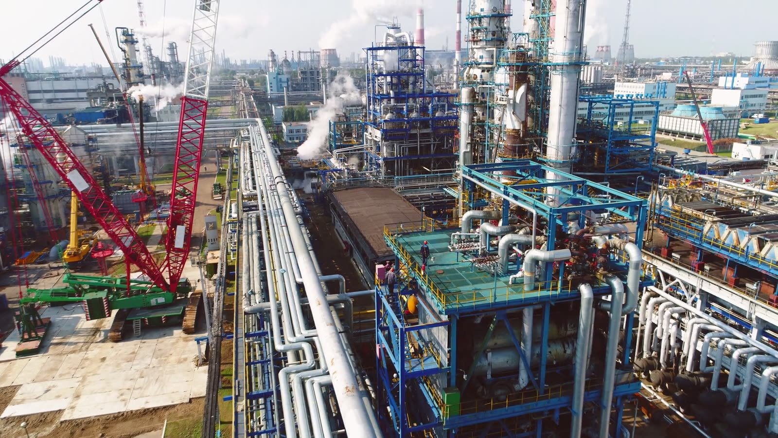 Petroleum pipeline and storage infrastructure at a crude oil terminal