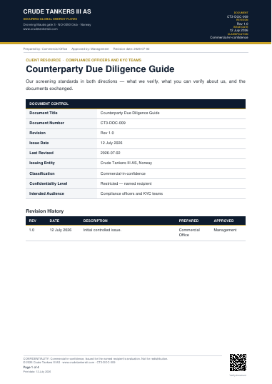 Preview of Counterparty Due Diligence Guide