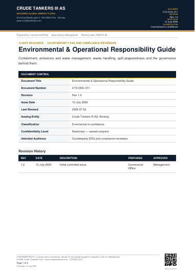 Preview of Environmental & Operational Responsibility Guide